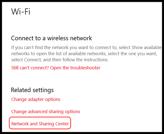 Bước 3: Tại đây bạn chọn Network and Sharing Center.