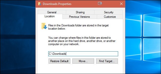 Thay đổi đường dẫn Download mặc định trên Windows