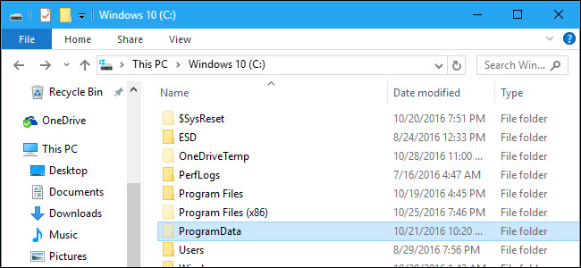Thư mục ProgramData trên Windows là gì