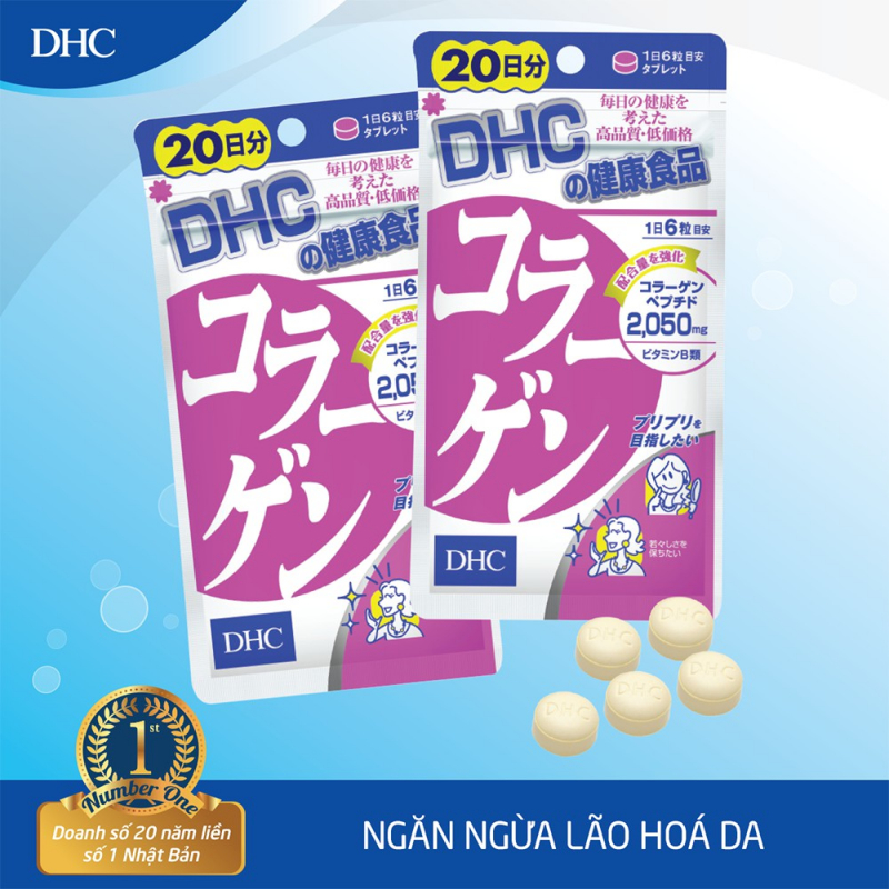 Viên uống chống lão hóa đẹp da DHC Collagen Nhật Bản 20 Ngày (120v/gói)